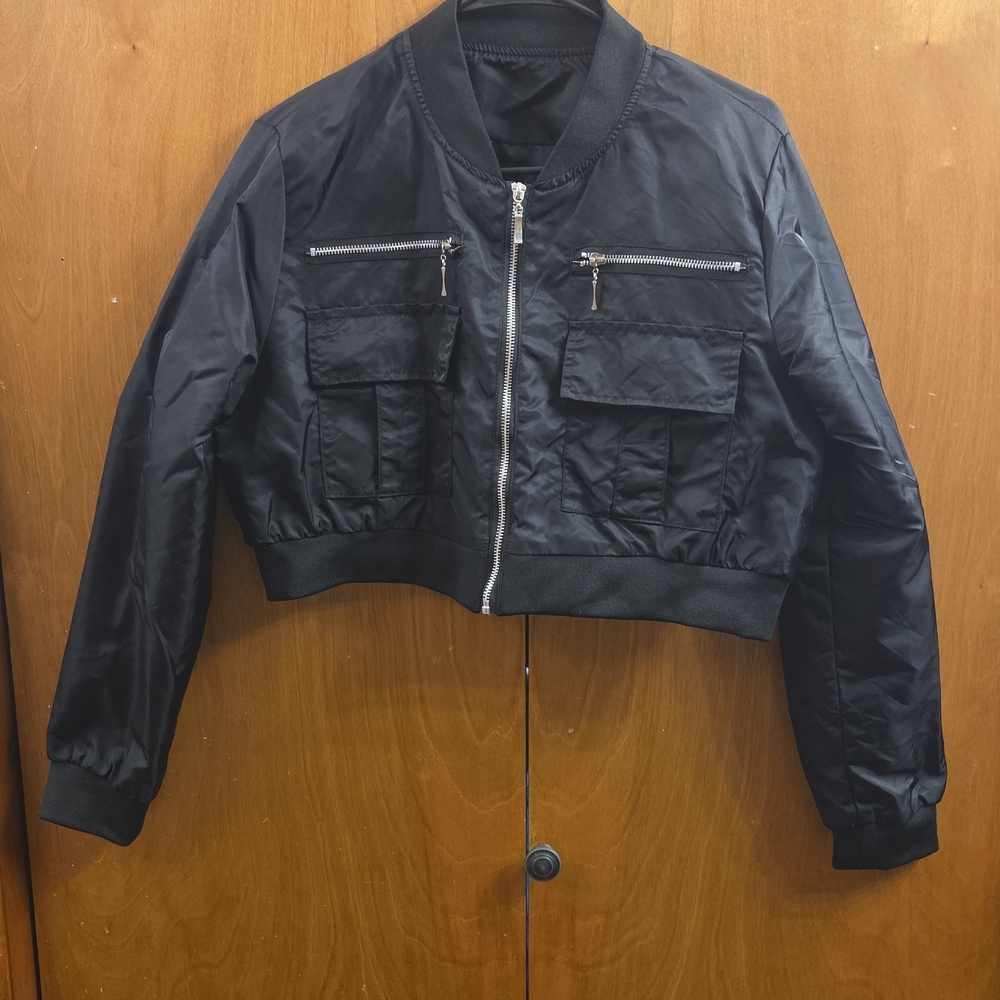 Women's Black Bomber Jacket